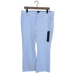 J. Crew‎ Mid-Rise Flare Crop White Denim Jeans Womens Size 32 Petite NWT